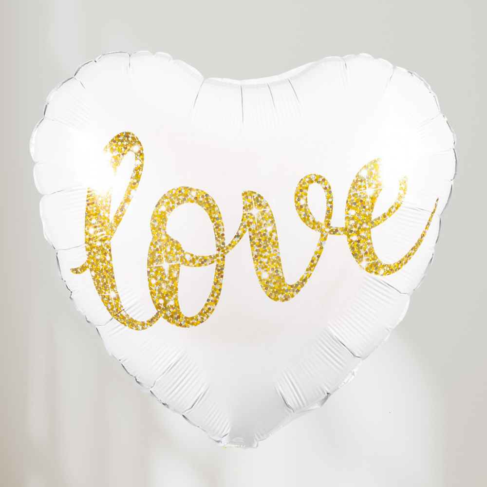 Love Hvit Hjerte Ballong
