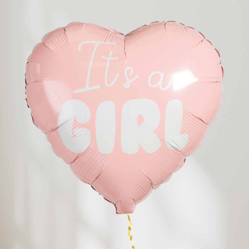 Hjerte Folieballong Its a girl
