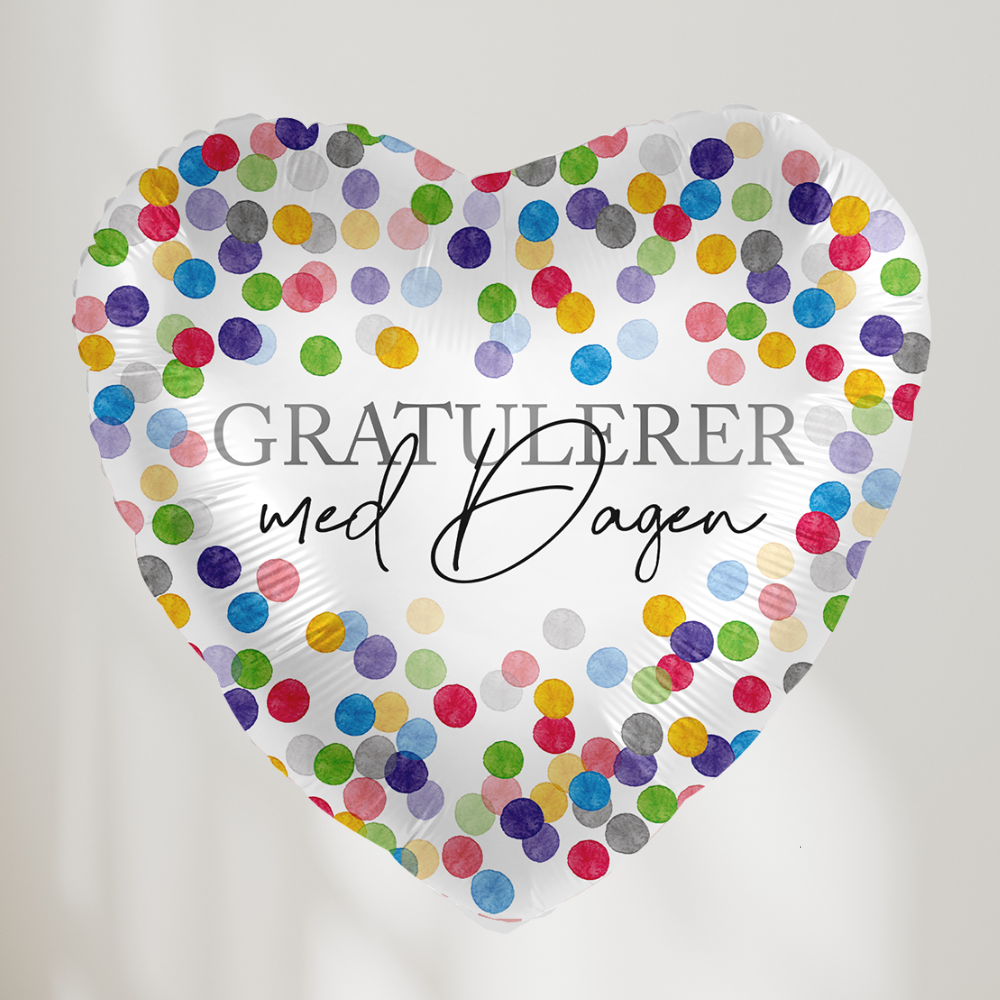 Gratulerer Med Dagen Hjerte Dots Ballong