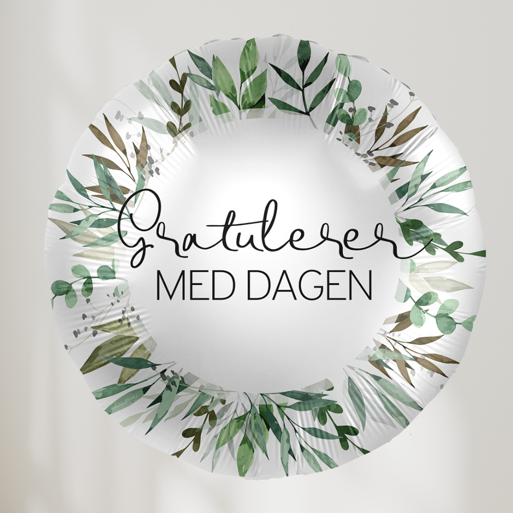 Gratulerer Med Dagen Floral Ballong
