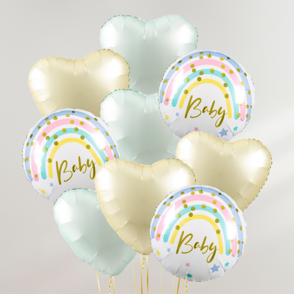 Baby Pastel Hearts Ballongbukett