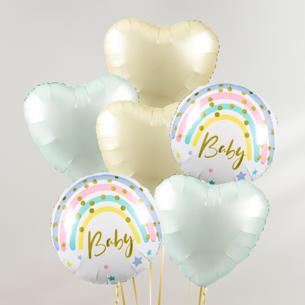 Baby Pastel Hearts Ballongbukett