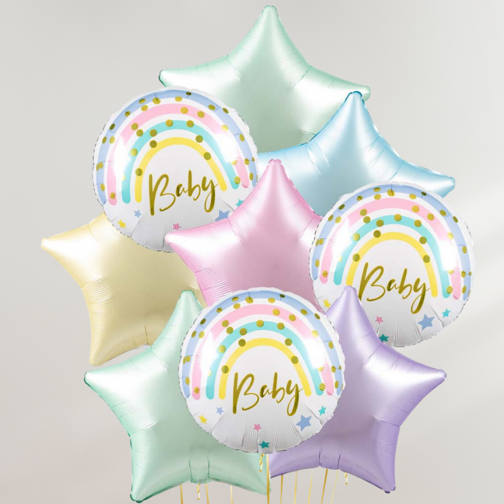 Baby Pastel Stars Ballongbukett