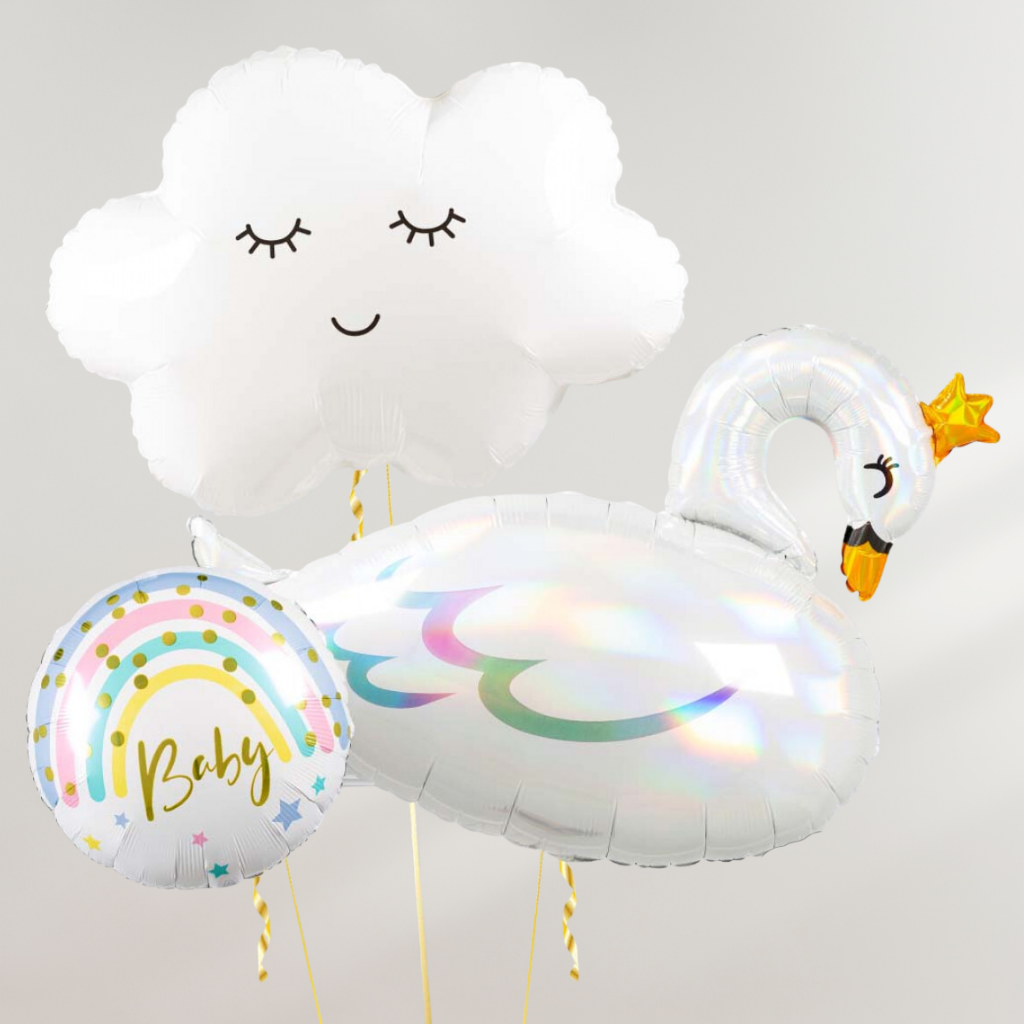 Baby Svane & Sky Ballongbukett