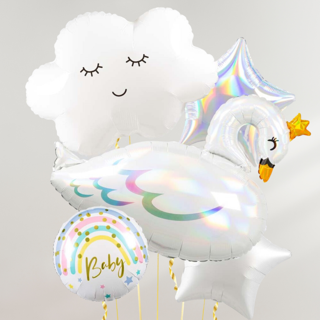Baby Svane & Sky Ballongbukett
