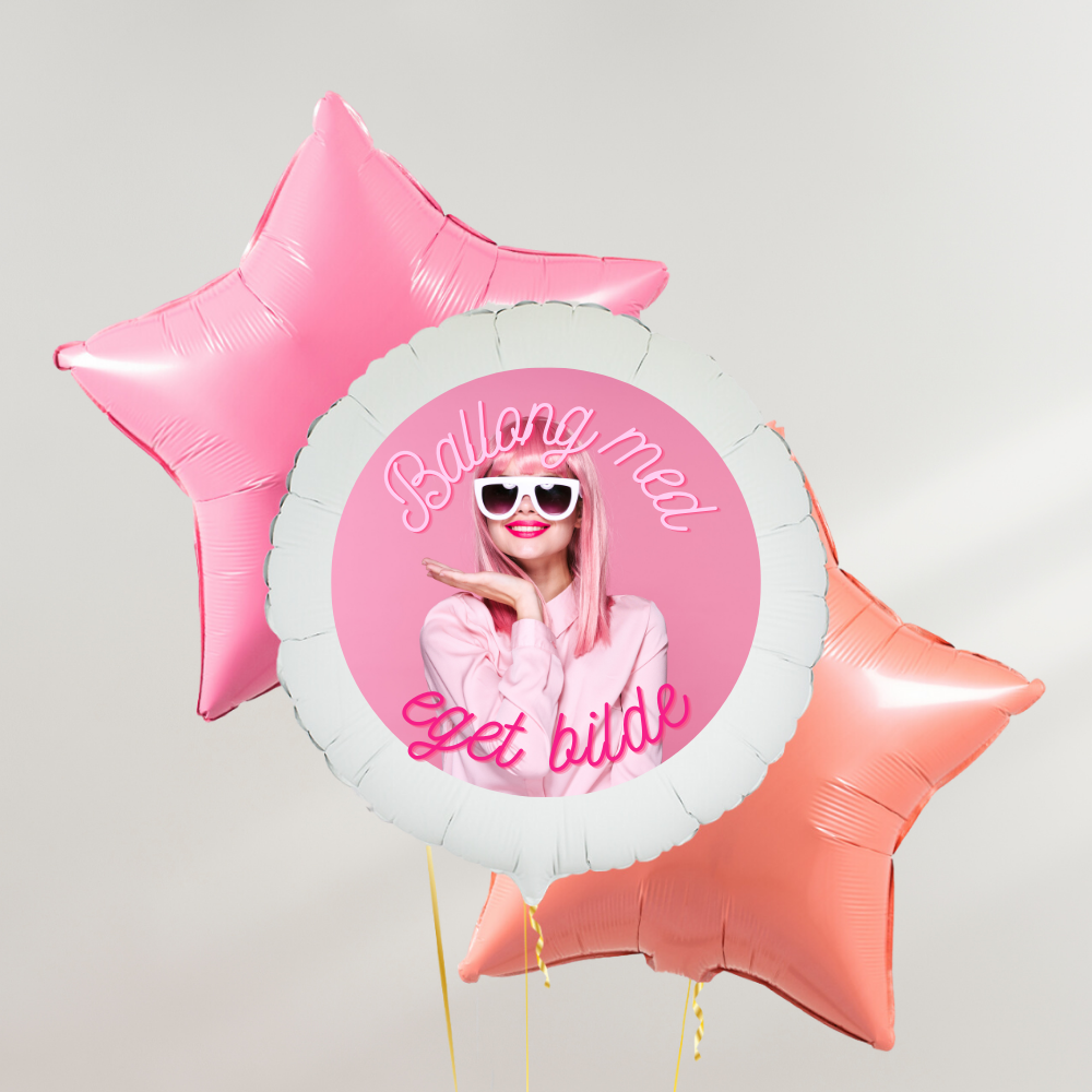 Flamingo Pink Stars Personlig Ballongbukett