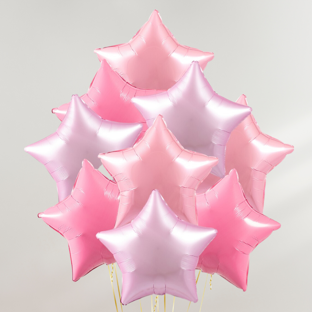 Pink Stars Ballongbukett