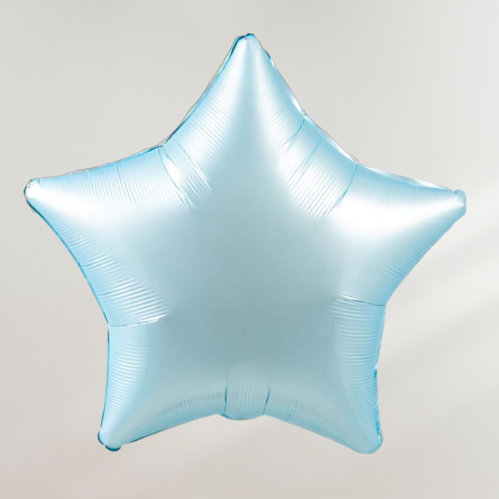 Stjerne Pastell Blå Satin Luxe