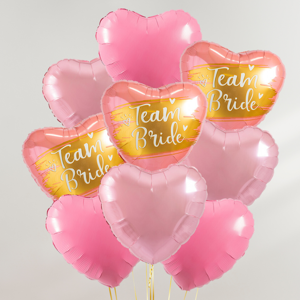 Team Bride Hearts Ballongbukett