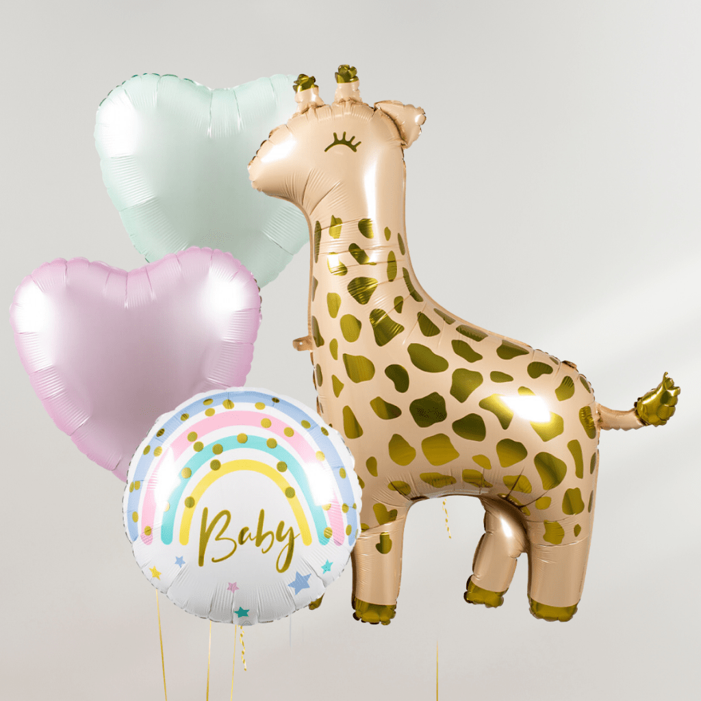 Baby Sjiraff Ballongbukett - Ballonglevering.no