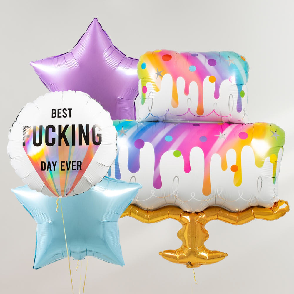 Best Effing Day Ever Cake Ballongbukett - Ballonglevering.no