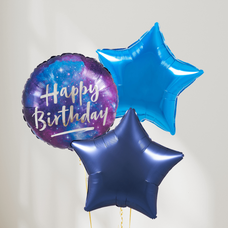 Blue Galaxy Ballongbukett - Ballonglevering.no