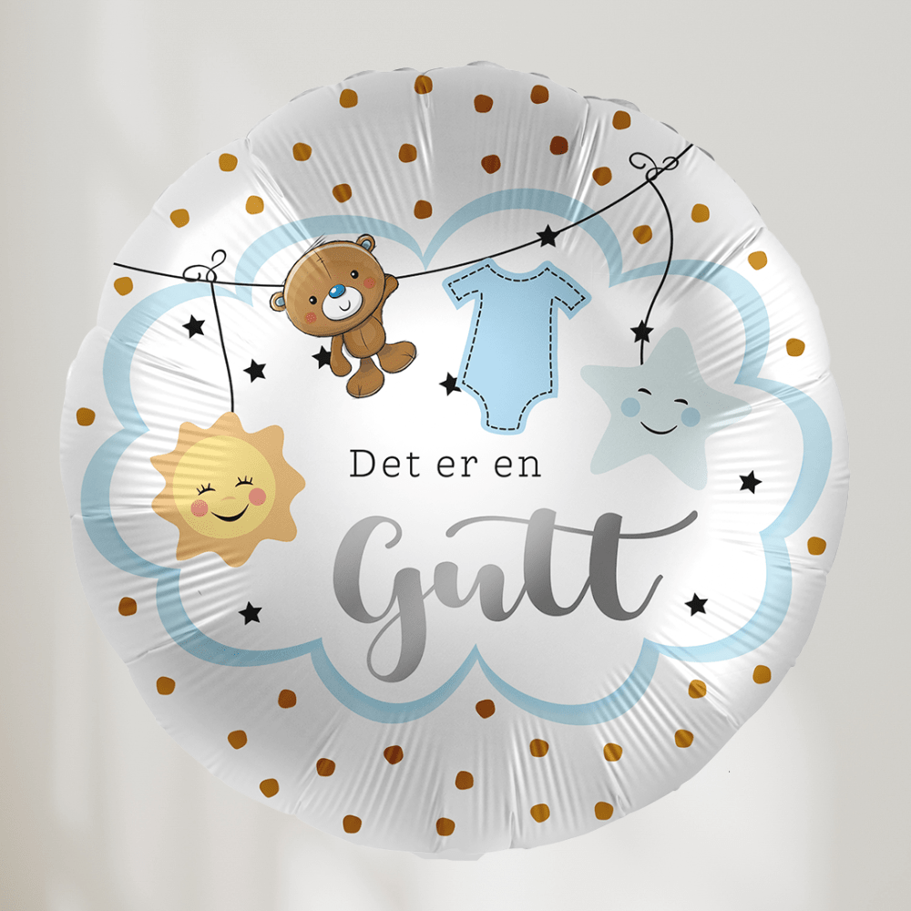 Det er en Gutt Ballong - Ballonglevering.no