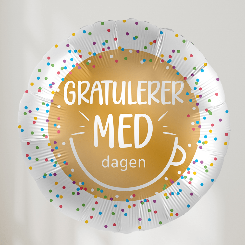 Gratulerer Med Dagen Smil Ballong - Ballonglevering.no