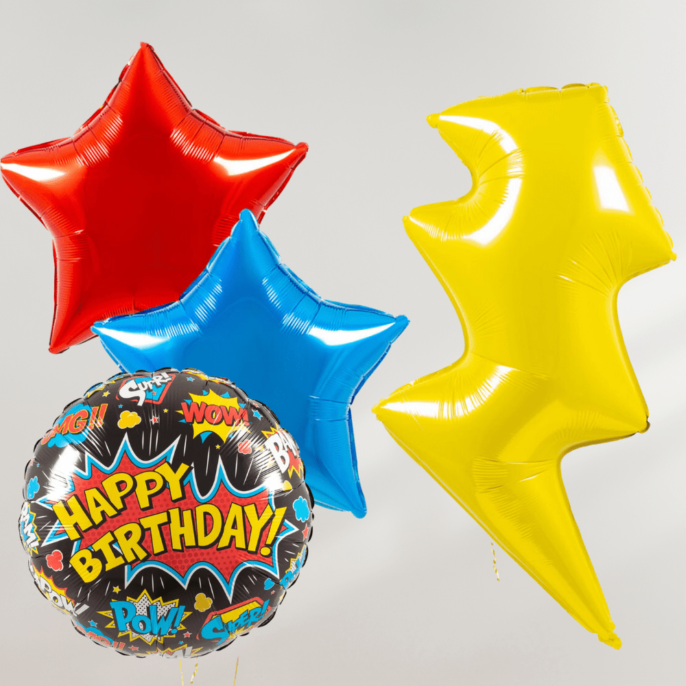 Happy Birthday Lightning Ballongbukett - Ballonglevering.no