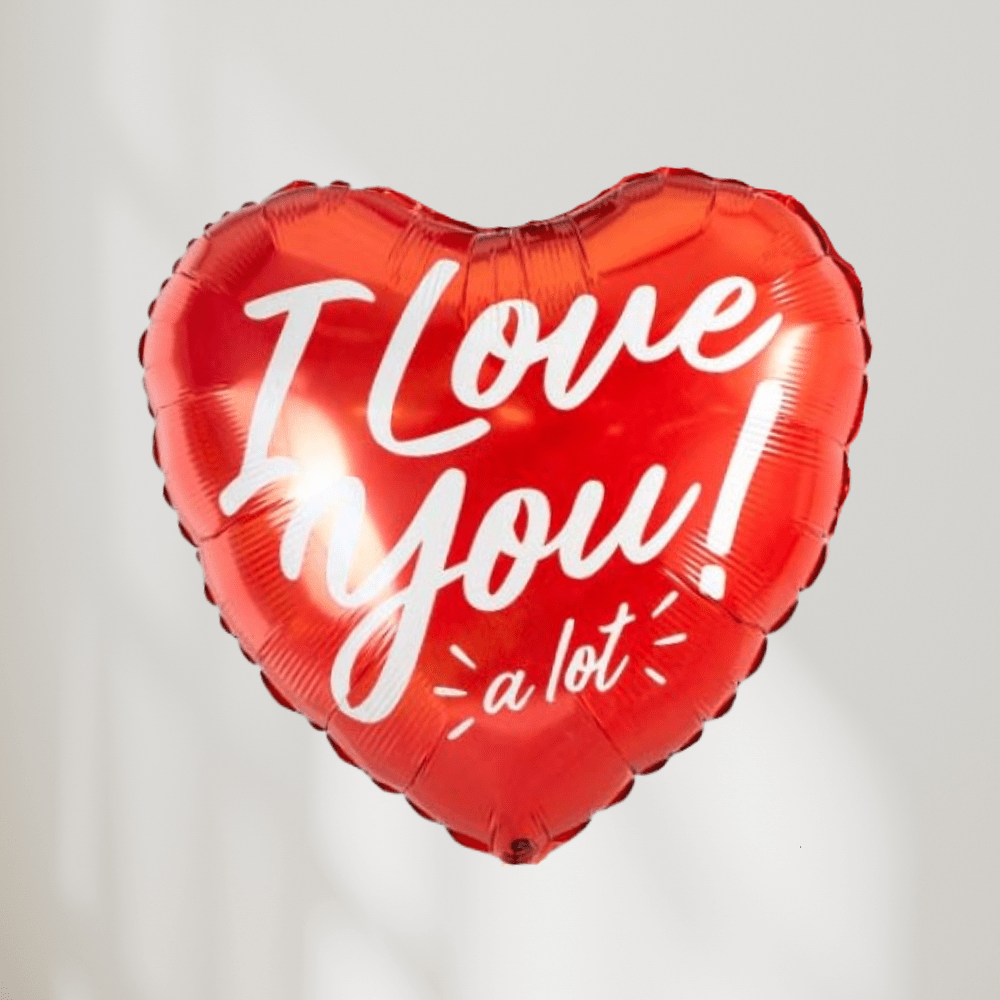 I Love You a Lot Hjerte Ballong - Ballonglevering.no
