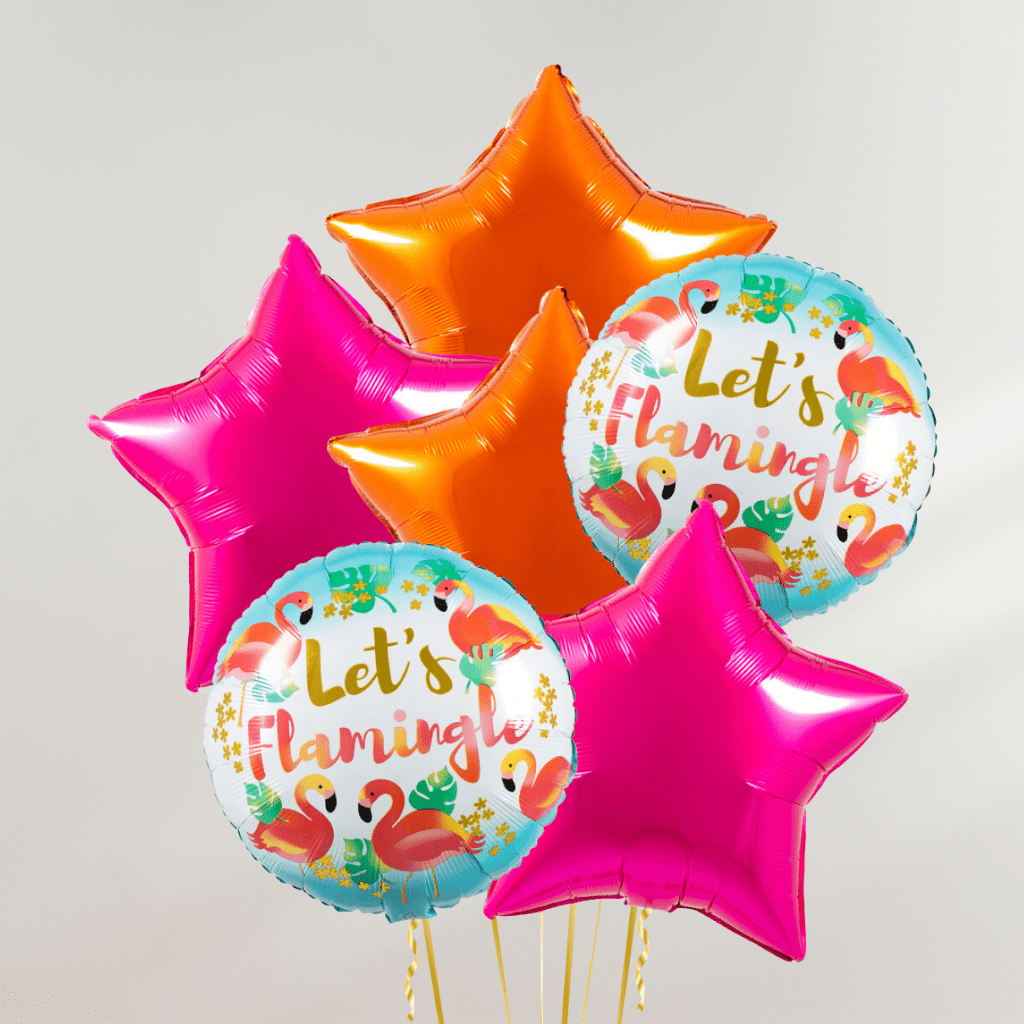 Let's Flamingle Stars Ballongbukett - Ballonglevering.no