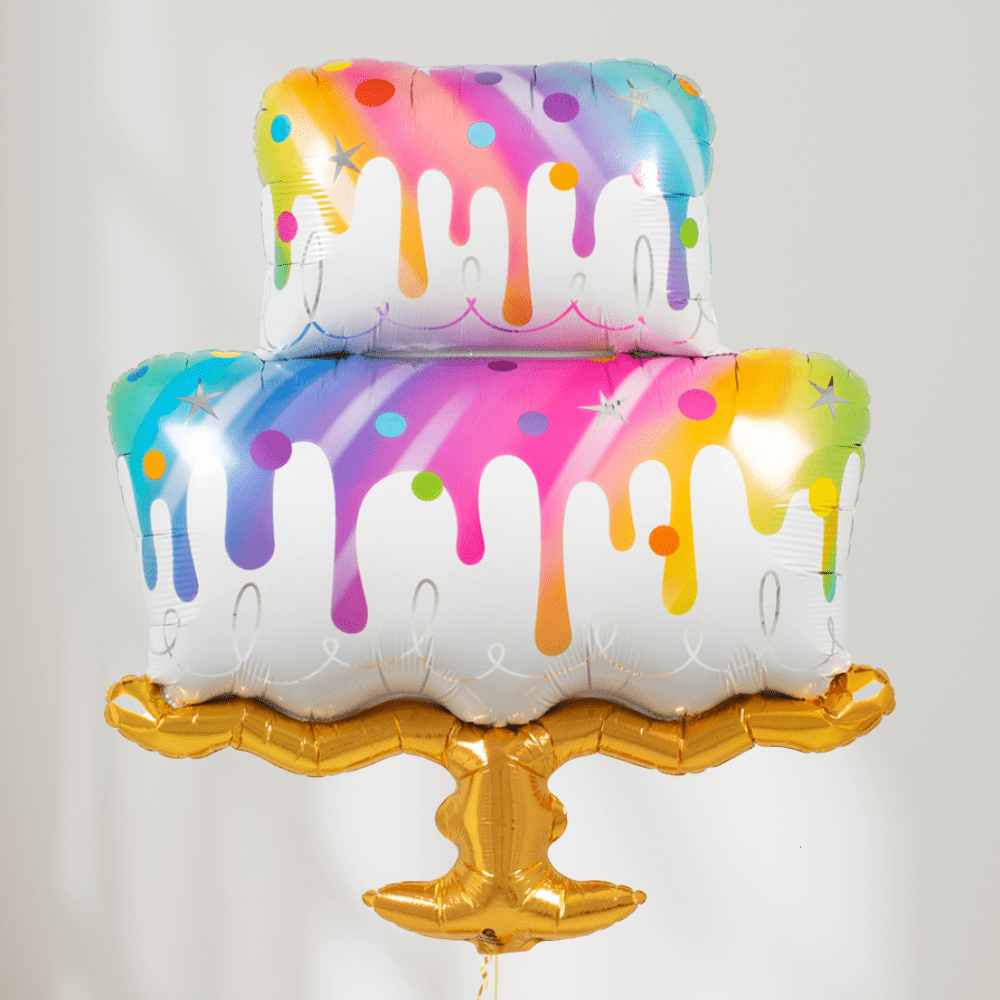 Regnbue Kake Folieballong - Ballonglevering.no