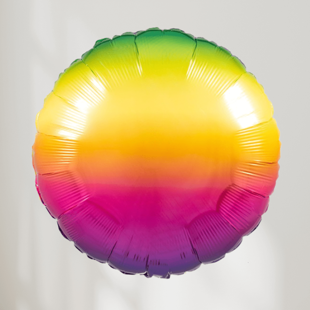 Regnbue Ombre Rund Ballong - Ballonglevering.no