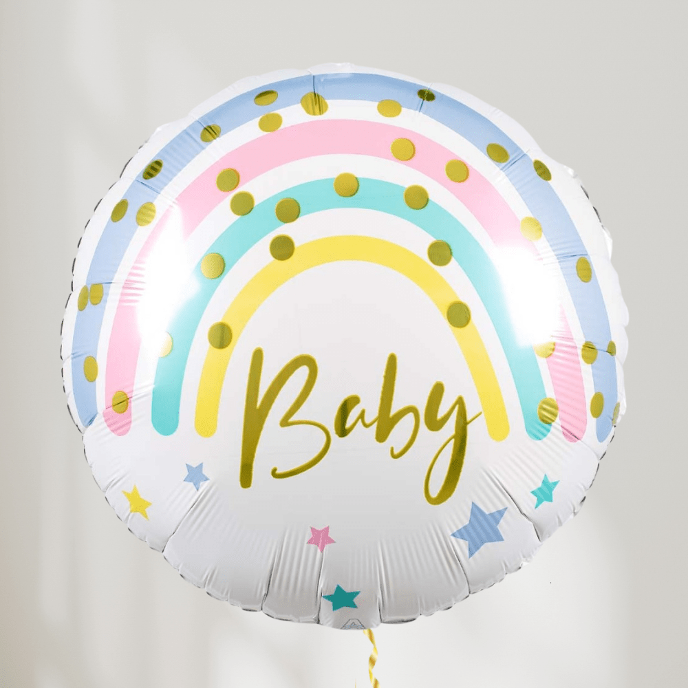 Rund Baby Regnbue - Ballonglevering.no