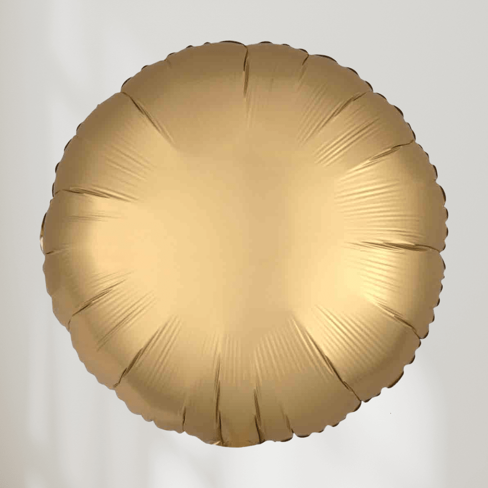 Rund Gull Satin Luxe - Ballonglevering.no