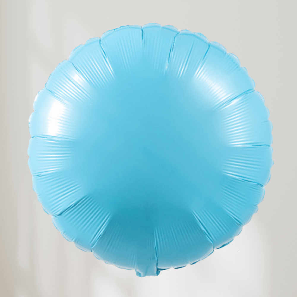 Rund Lys Blå - Ballonglevering.no