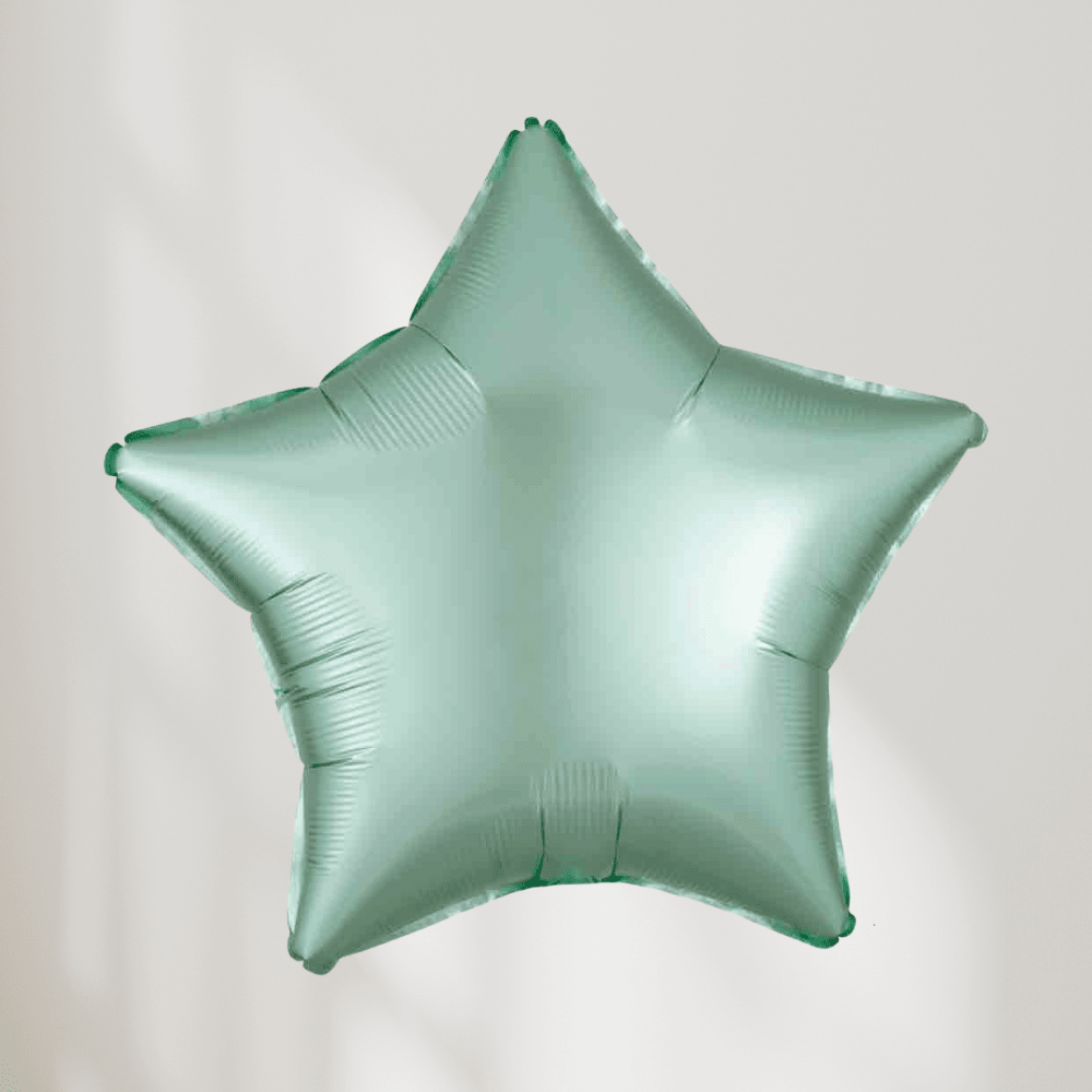 Stjerne Mint Satin Luxe - Ballonglevering.no