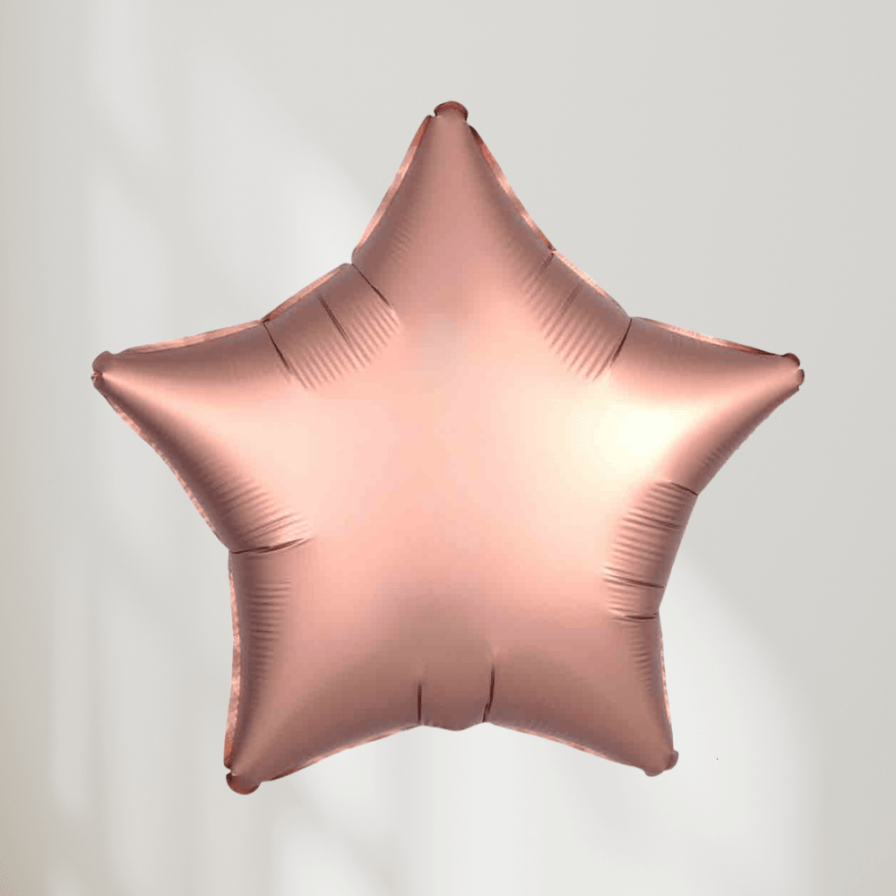 Stjerne Rosegull Satin Luxe - Ballonglevering.no