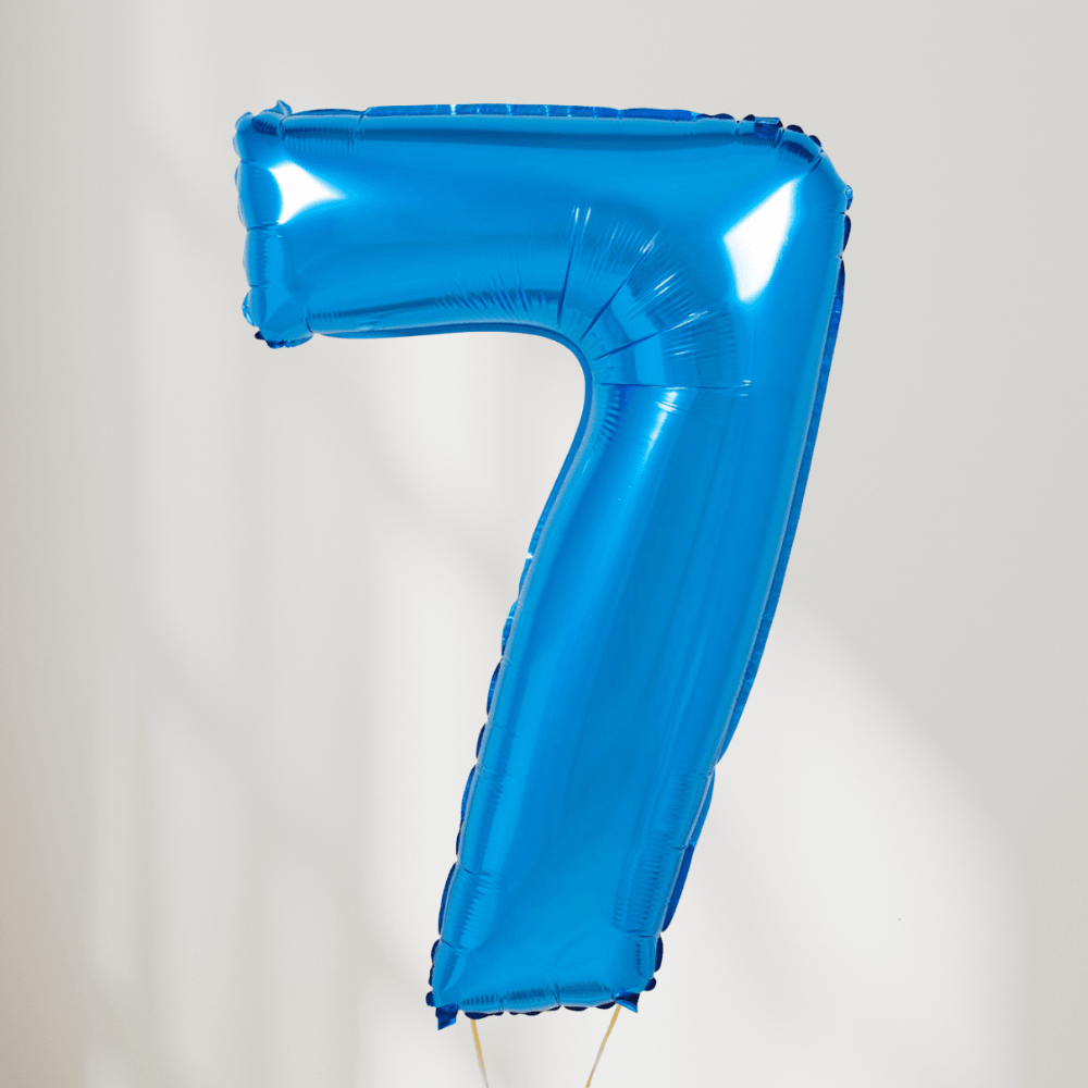 Tallballong Blå - Velg Ditt Tall - Ballonglevering.no