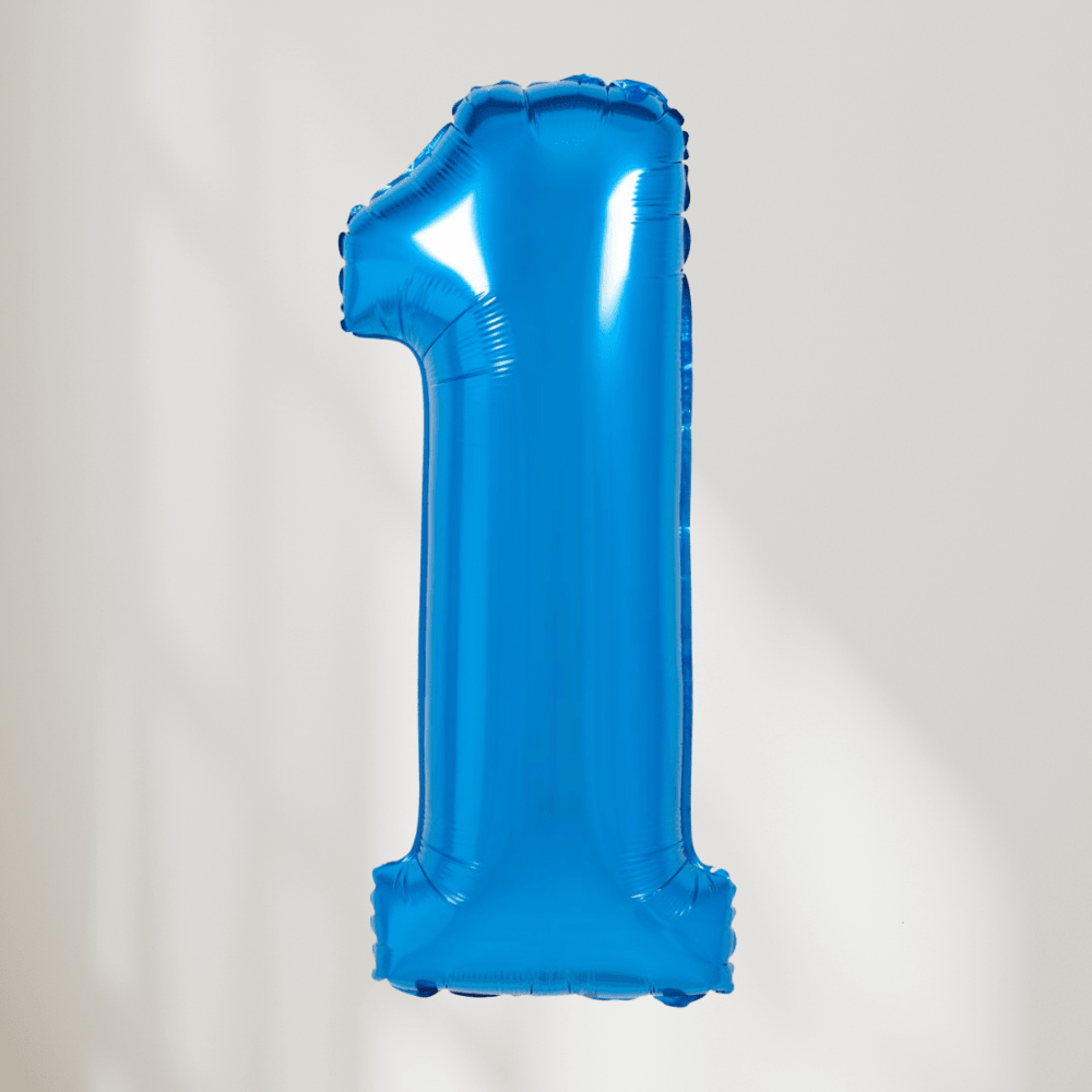 Tallballong Blå - Velg Ditt Tall - Ballonglevering.no