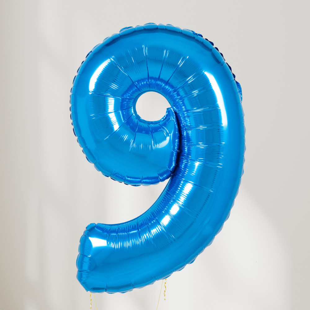 Tallballong Blå - Velg Ditt Tall - Ballonglevering.no