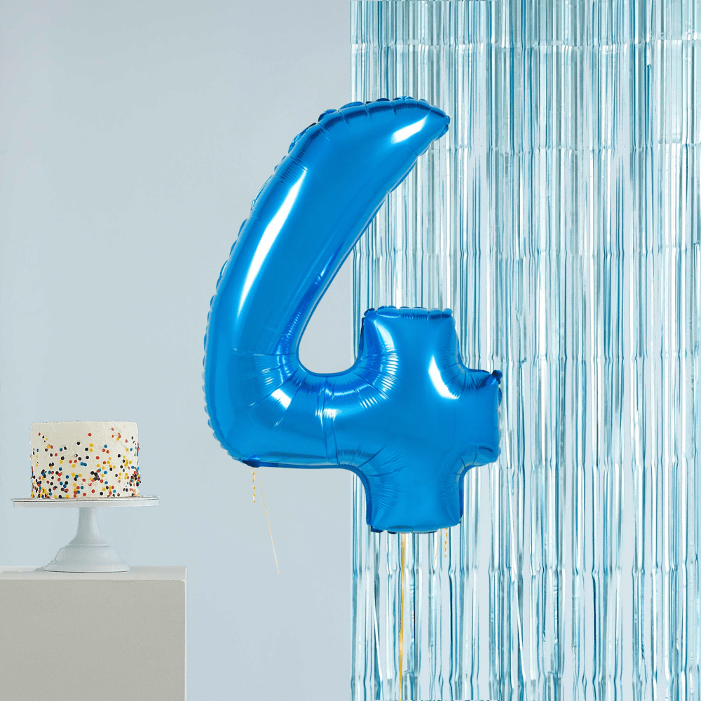 Tallballong Blå - Velg Ditt Tall - Ballonglevering.no