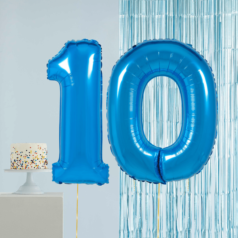Tallballong Blå - Velg Ditt Tall - Ballonglevering.no