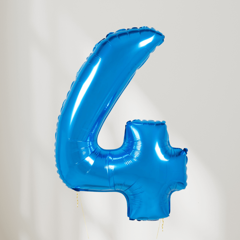 Tallballong Blå - Velg Ditt Tall - Ballonglevering.no
