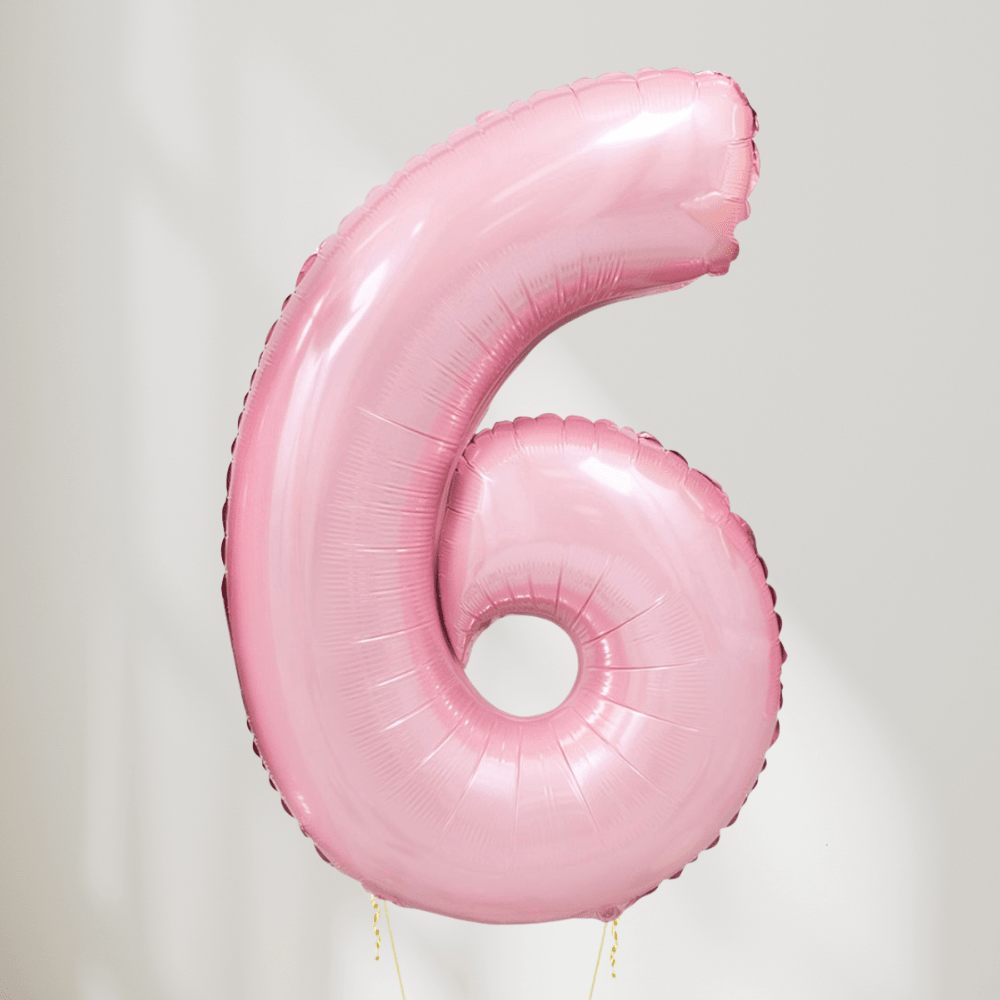 Tallballong Pastell Rosa - Velg Ditt Tall - Ballonglevering.no