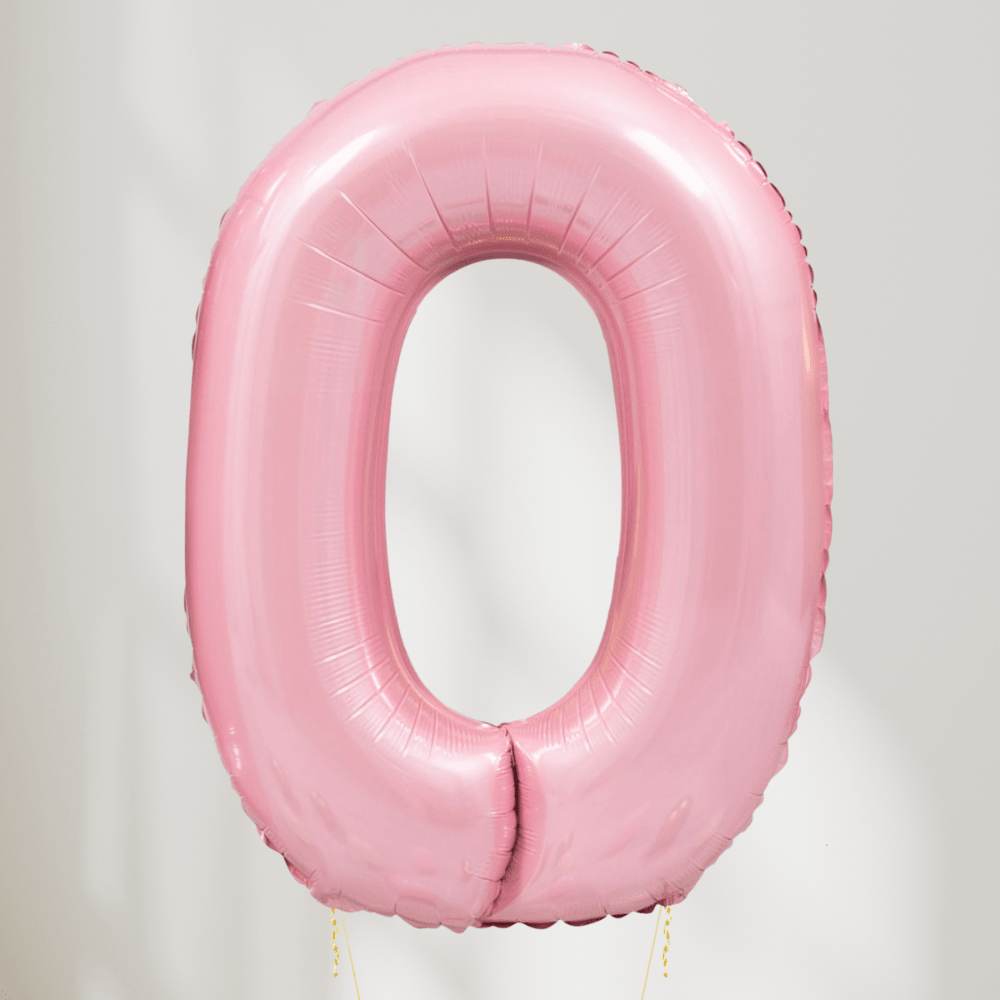 Tallballong Pastell Rosa - Velg Ditt Tall - Ballonglevering.no