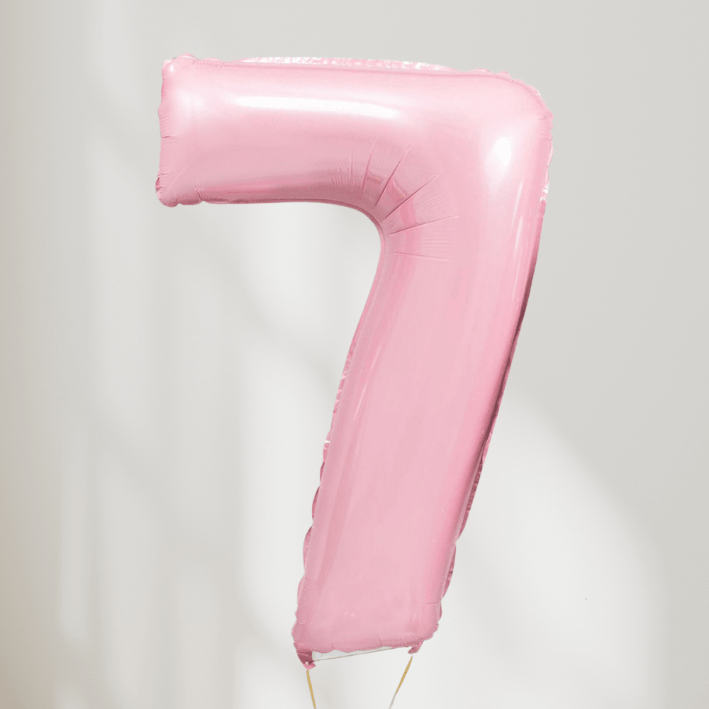 Tallballong Pastell Rosa - Velg Ditt Tall - Ballonglevering.no