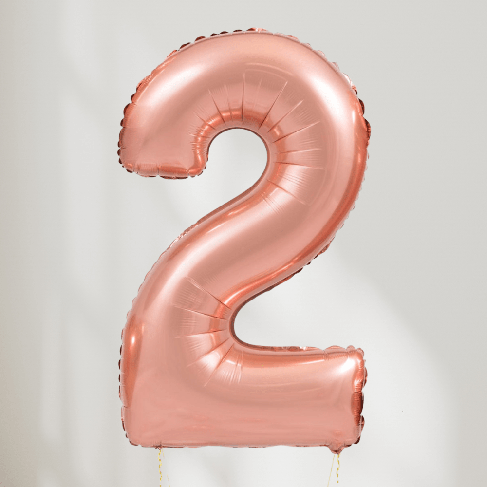 Tallballong Rose Gull - Velg Ditt Tall - Ballonglevering.no