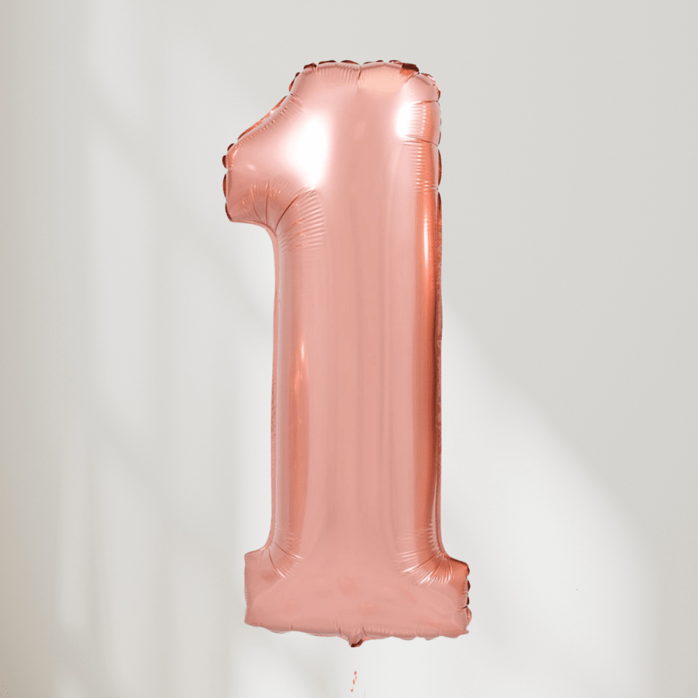 Tallballong Rose Gull - Velg Ditt Tall - Ballonglevering.no