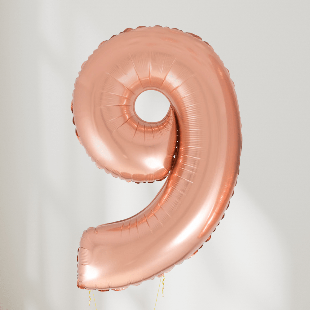 Tallballong Rose Gull - Velg Ditt Tall - Ballonglevering.no