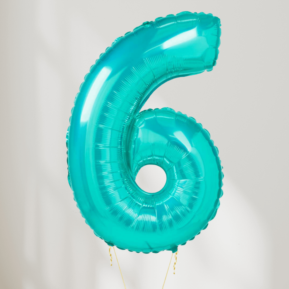 Tallballong Tiffany Turkis - Velg Ditt tall - Ballonglevering.no