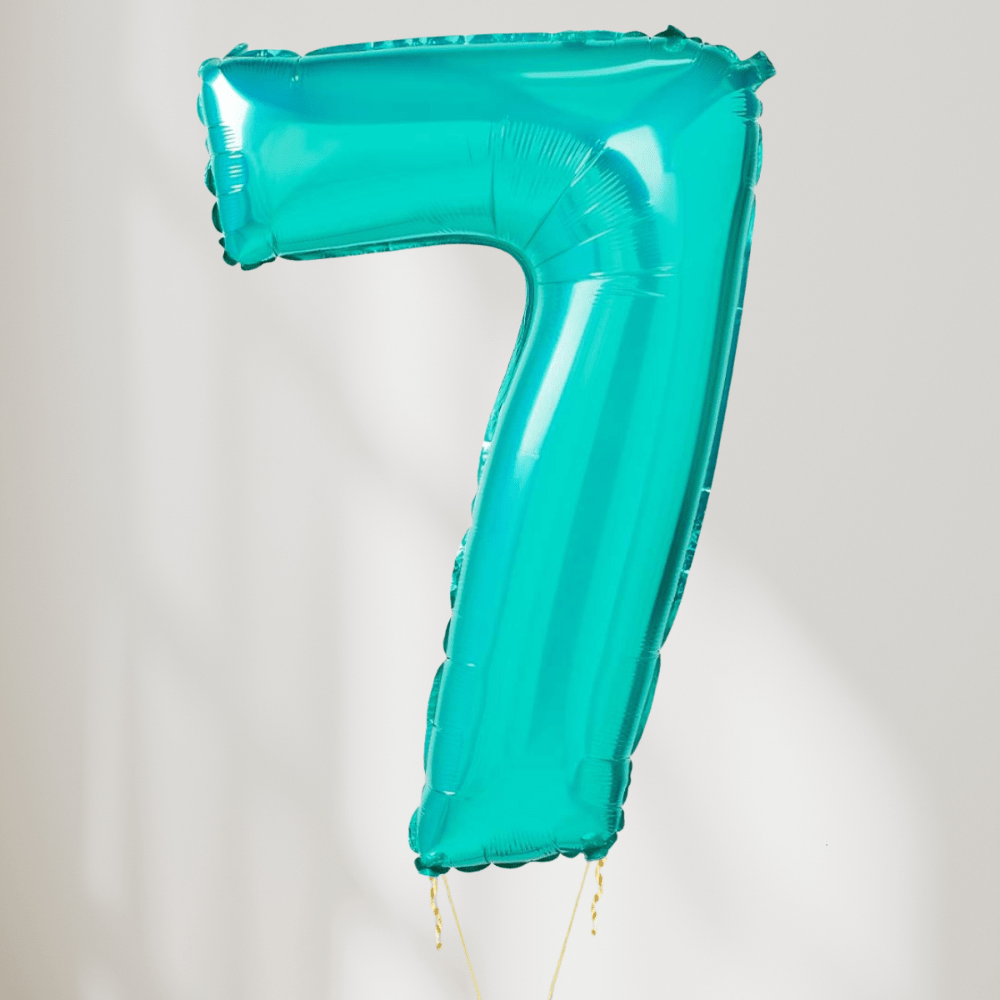 Tallballong Tiffany Turkis - Velg Ditt tall - Ballonglevering.no