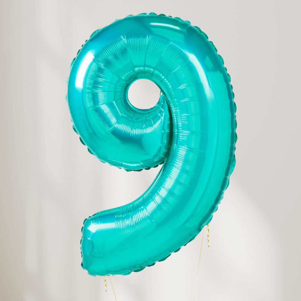 Tallballong Tiffany Turkis - Velg Ditt tall - Ballonglevering.no