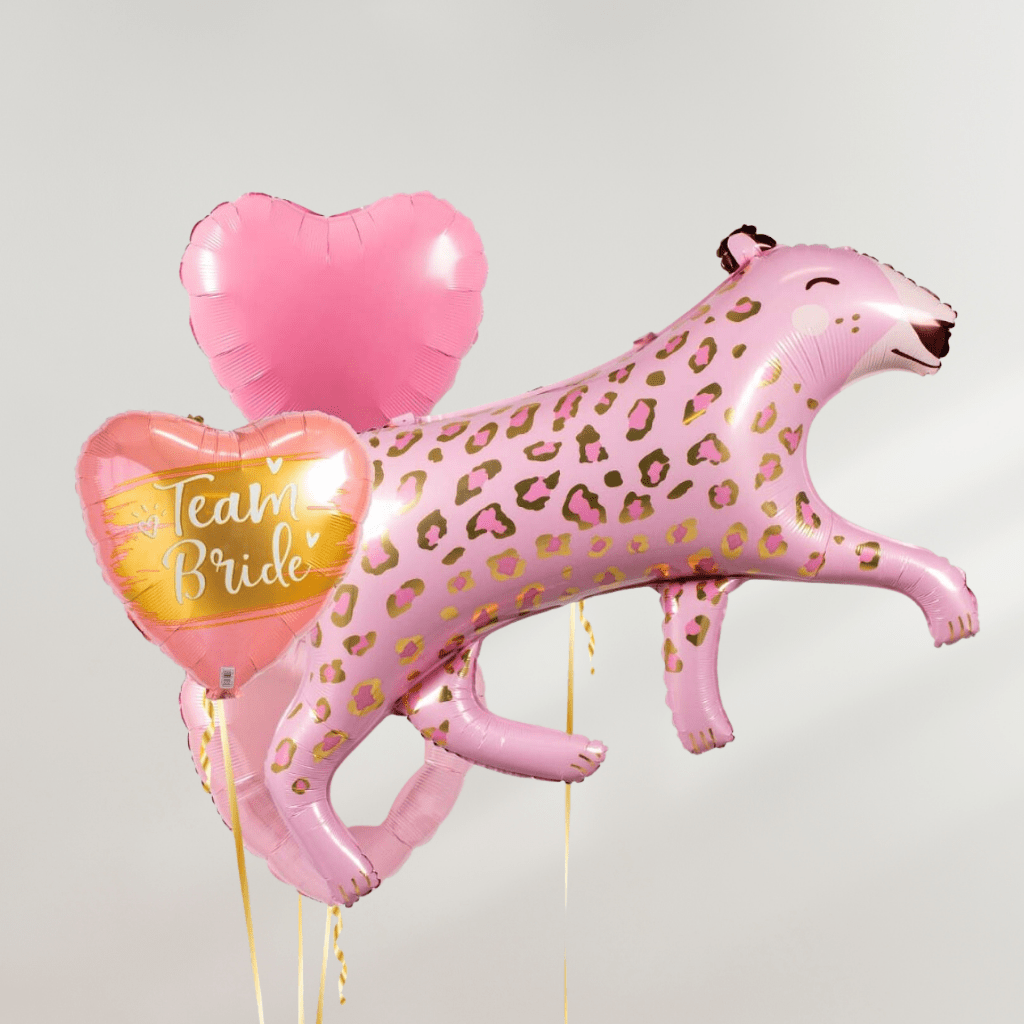 Team Bride Leopard Ballongbukett - Ballonglevering.no