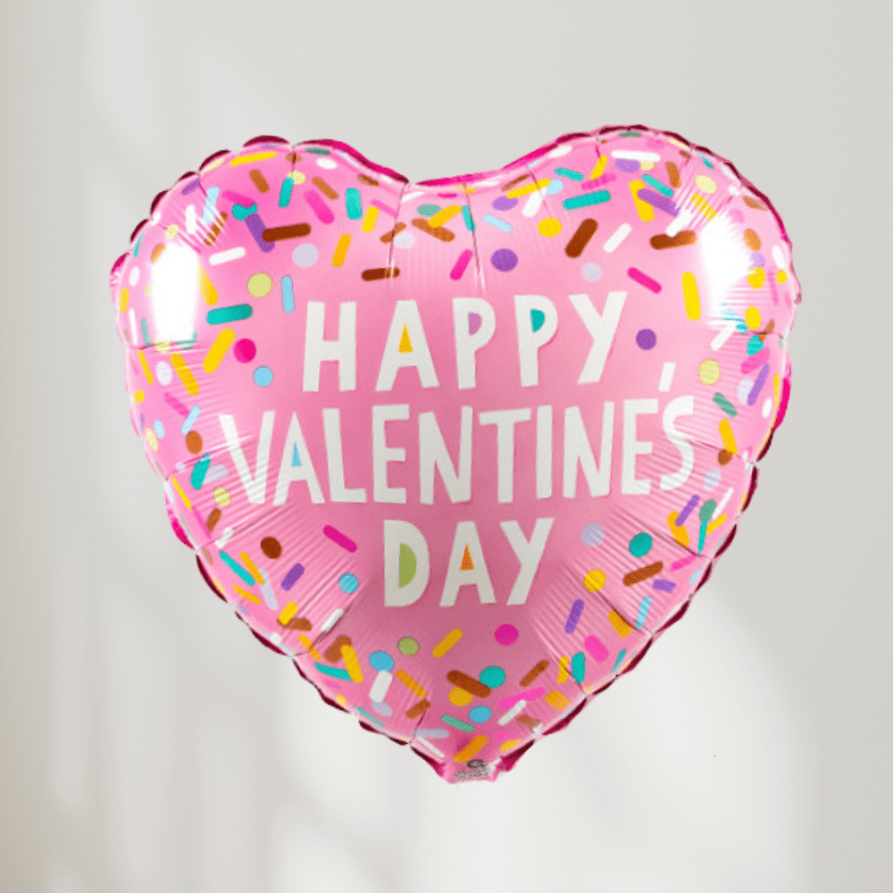 Valentines Hjerte Sprinkle Ballong - Ballonglevering.no