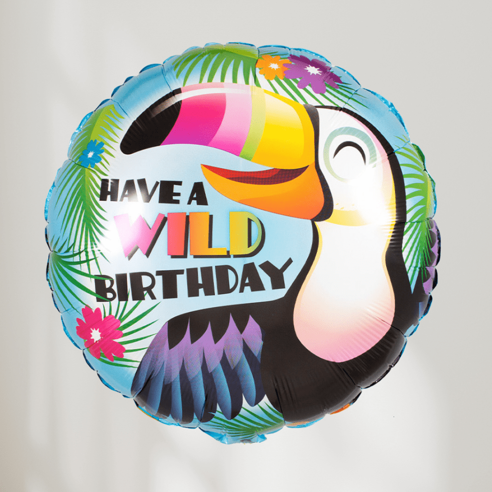 Wild Birthday Toucan Ballong - Ballonglevering.no