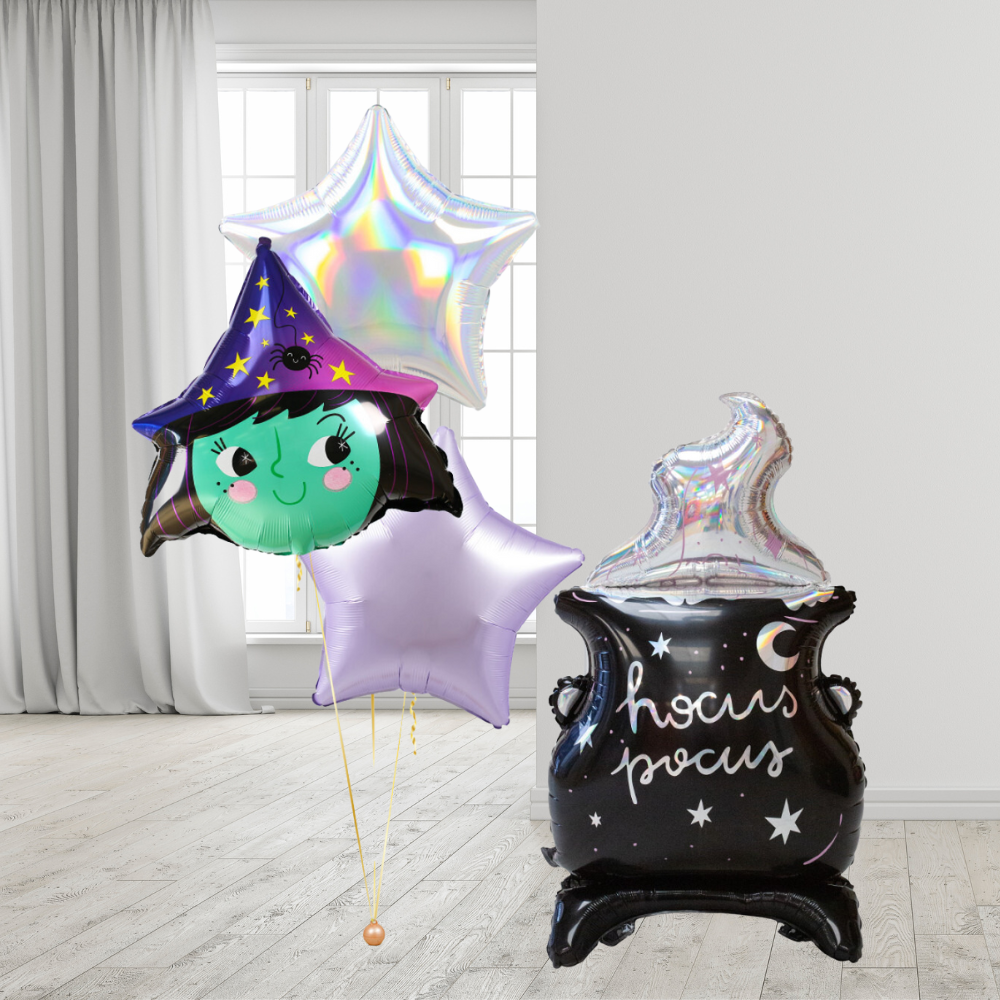 Halloween Heks og Heksegryte Ballonger