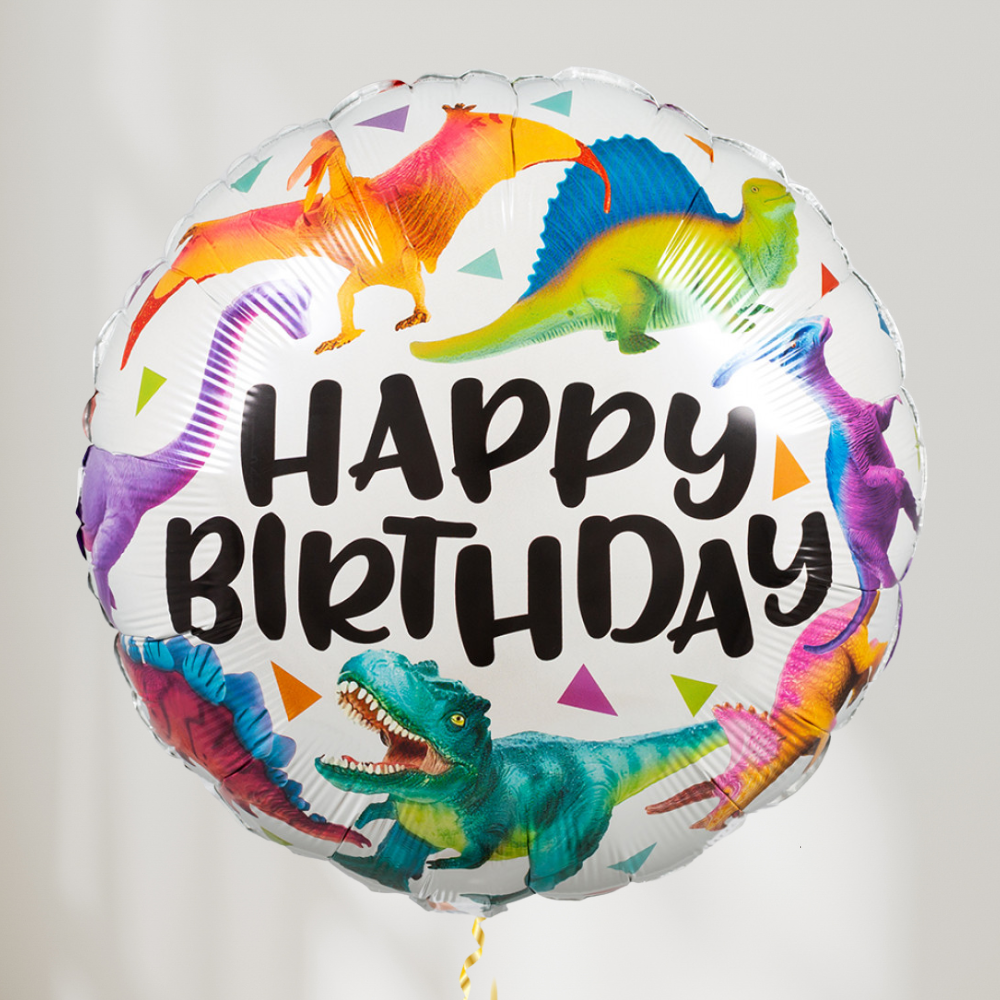 Dinosaur Happy Birthday Ballong