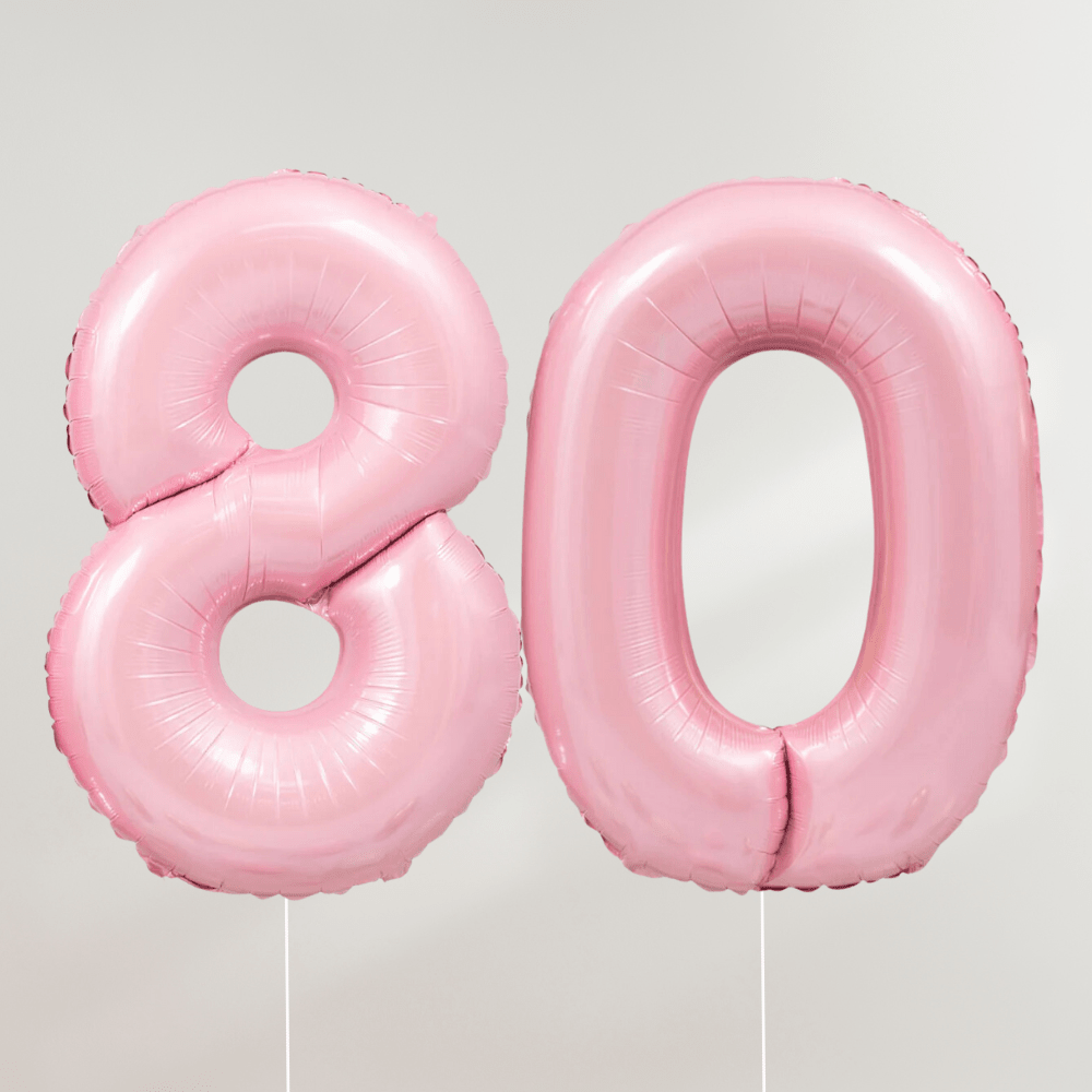 80 år Tallballong Lyserosa - Ballonglevering.no