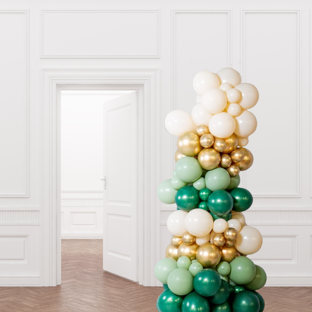Ballongsøyle Gull, Grønn & Hvit